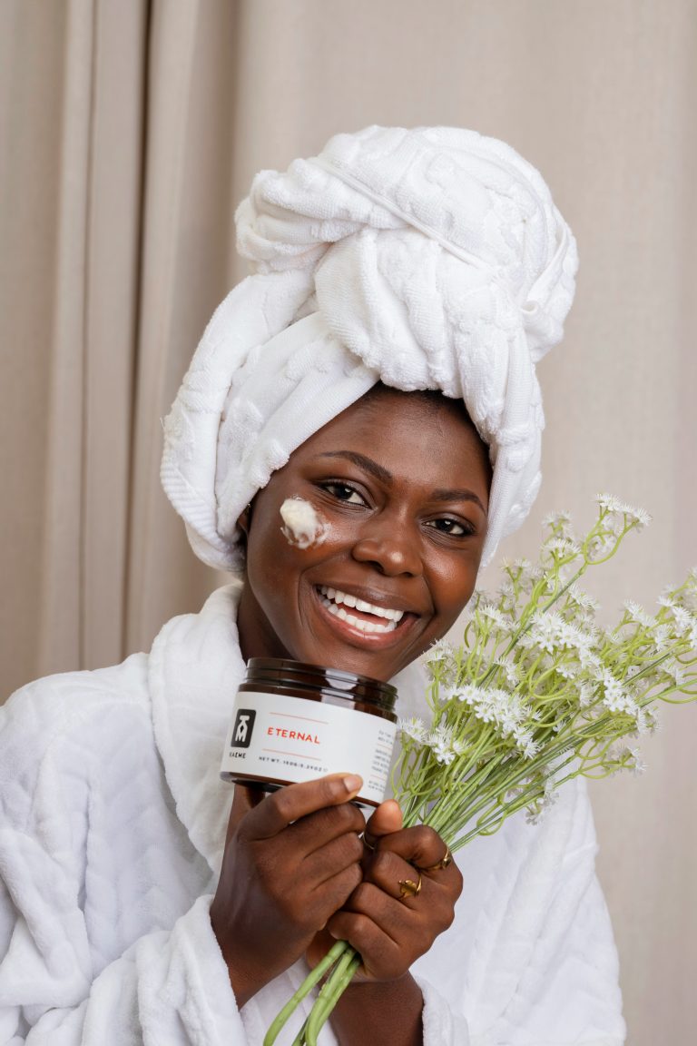 Nigerian influencers showcasing their beauty products.