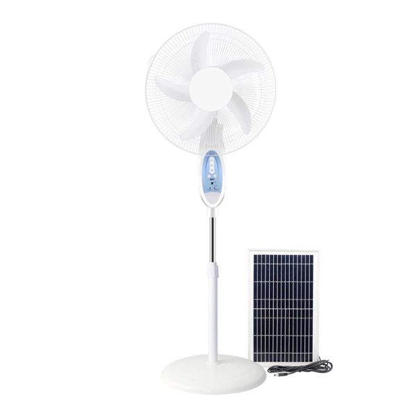 16" Solar Standing Fan with Bulbs