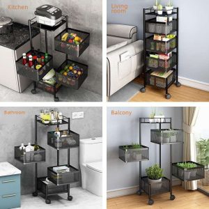 4-Layer Rotating Storage Rack