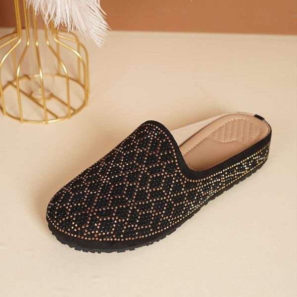 Ladies Rhinestones Slip On