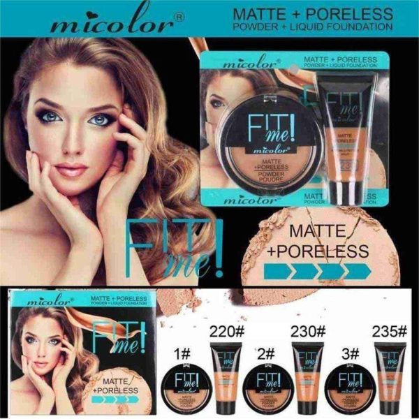 Matte Powder and Liquid Foundation Set Matte Powder and Liquid Foundation Set