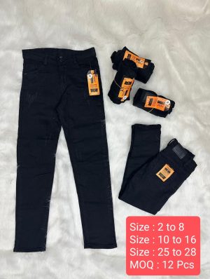 Black denim jean